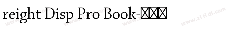 reight Disp Pro Book字体转换